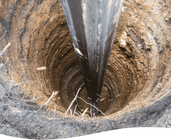 Drilling ring is drilling a water bore hole